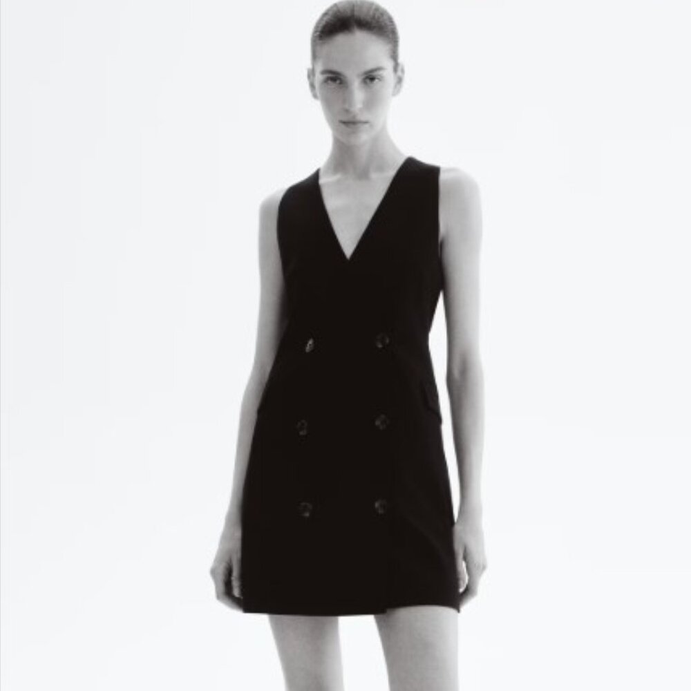NWT H&M Black Vest/Blazer Dress - Size XL